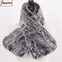 2021 New Brand Natural Rex Rabbit Fur Scarf Women Winter Warm Fluffy Rex Rabbit Fur Scarves Lady Knitted Real Fur Neckerchief 2024 - buy cheap