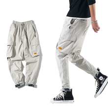 Pantalones bombachos de verano para hombre, ropa de calle de Hip Hop, informal, con múltiples bolsillos, hasta el tobillo 2024 - compra barato