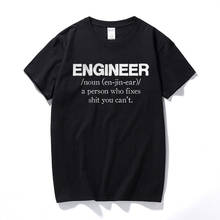 New fashion summer Engineer Mens Funny T Shirt Gift for Dad Him Cotton Short Sleeve t shirt camisetas hombre tee shirt 2024 - buy cheap