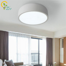 Plafón Led circular de aluminio, luces de techo modernas para dormitorio, restaurante, iluminación para el hogar, negro/blanco 2024 - compra barato