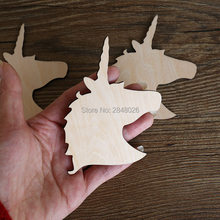 Laser Cut Wooden unicorn Tag Ornaments, unfinished wood decoration.baby shower decor,wedding party decor 2024 - buy cheap