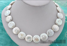Ожерелье из белого пресноводного жемчуга, 18 дюймов, 20 мм 2024 - купить недорого