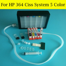 Sistema Ciss HP364 vacío de 5 colores para impresora HP 364, 7510, C309G, C309A, C309N, C310A, C410B, C510A, CN503B, CQ521B con Chip de arco 2024 - compra barato