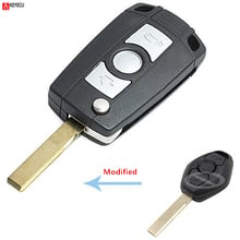 KEYECU Uncut New EWS Folding Remote Key 315MHz/434MHZ ID44 Chip for BMW E81 E46 E39 E63 E38 HU92 Blade 2024 - buy cheap