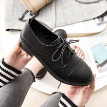 British style patchwork leather shoes woman lace up brogue shoes black creepers women espadrilles oxford derby shoes loafers 257 2024 - buy cheap