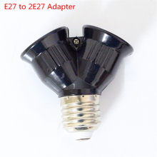 1Pcs Black Fireproof Material E27 TO 2E27 Socket Base LED Bulb Converter Splitter Adapter E27 to 2 E27 Lamp Holder Converter 2024 - buy cheap