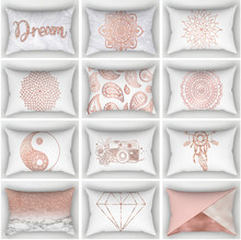 Dream Pink Marble Geometric Cushion Cover Home Decor Velvet Pillow Cover 30*50cm Decorative Zigzag Pillows Case Pillowsham 2024 - buy cheap