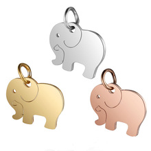 5pcs Stainless Steel Elephant Pendant Charms Gold Rose Gold Charm for Diy Jewelry Making Findings Handmade Accessories 2024 - buy cheap