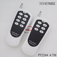 Controle remoto pt 2264, consoles fixos, 6 botões, 8 botões, transmissor de longo alcance, sem fio para receptor rf switch 315, 433, 2264, 4.7m 2024 - compre barato