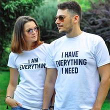 Skuggnas-Camiseta de moda para parejas, camisa a juego con todo lo que quiero, para regalo de boda 2024 - compra barato