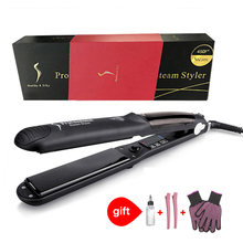 110v-220v Ceramic hair straightener fast heat Professional Steam Hair Straightener Vapor Hair Flat Iron Curler Hair Styling Tool 2024 - buy cheap