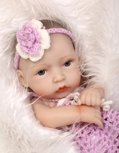 Милая маленькая мягкая силиконовая виниловая Кукла реборн для новорожденных, милая, 12 дюймов, 25 см, рождественский подарок для детей 2024 - купить недорого