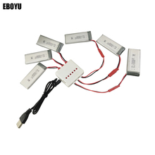 EBOYU-batería Lipo de 3,7 V 900mAh + cargador de equilibrio de batería + 3 Cables para Dron cuadricóptero 8807 8807W 8807HW, plegable, 6 uds. 2024 - compra barato