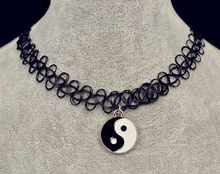 Colgante y collar de YIN YANG Chapado en plata antigua, cadena de cuerda de cera negra elástica, 10 Uds., oferta 2024 - compra barato