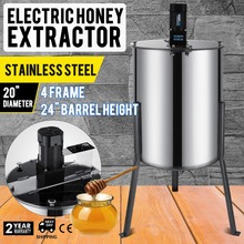 4 Frame Electric Honey Extractor Beekeeping 2 Clear Lids Food Grade CE Approved 2024 - buy cheap