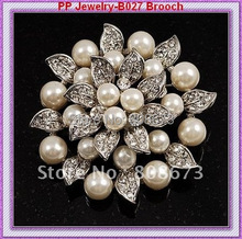 Factory Price Vintage Style Fancy Leaf Flower Pearl Brooch Pin Wedding Party Brooch 2024 - buy cheap