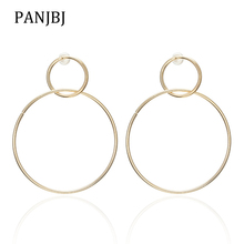 New Trendy Women Vintage Alloy Round Drop Earrings Korean Style Statement Dangle Earrings For Women Gifts Fashion Jewelry 2024 - buy cheap