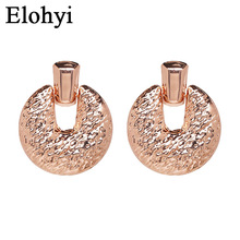 ELOHYI New A Vintage Fashion Texture Alloy Women Earring Drop Statement Puke Exaggeration Earring For Women Free Shipping 2024 - buy cheap