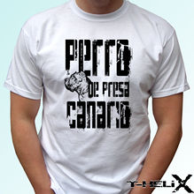 Camiseta De algodón De estilo veraniego para hombres, camisa De manga corta con estampado De Perro De presión Canario, Dogo, B & W, 2019 2024 - compra barato