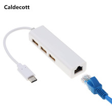 Caldecott 3 USB C Hub to Ethernet RJ45 USB-C Ethernet Adapter Lan Adapterfor Macbook ThinkPad Samsung Laptop Network Card USB-C 2024 - buy cheap