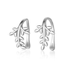 New Sweet Leaves Ear Clip Earrings For Women Trend Creative 925 Sterling Silver Party Gifts Jewelry oorbellen pendientes SAE325 2024 - buy cheap