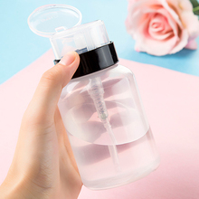 200ML/120ML Empty Pump Dispenser Nail Polish Remover Alcohol Clear Bottle for Nail Art UV Gel Cleaner 2024 - buy cheap