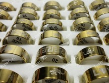 30Pcs Fashion Gold Stainless Steel Rings For Women Men Jewelry Whole Packs Lots LR046 free shipping 2024 - buy cheap