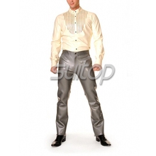 men 's latex rubber shirt clothes garment 2024 - buy cheap