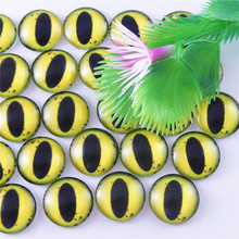 10pcs/lot 30mm Dragon Eyes Round Glass Cabochon 18colors Jewelry Findings Necklace Accessories Pendant Cameo Setting GR-236-30 2024 - compra barato