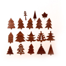 Natural Various Tree Pattern Wooden Scrapbooking Collection Craft for Handmade Accessory Sewing Home Decoration 25-45mm 10pcs 2024 - buy cheap