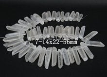 Approx 42pcs/strand of Hot Sale Natural Quartz Crystal Point Pendants Raw Crystal Top Drilled Graduated Beads 2024 - buy cheap