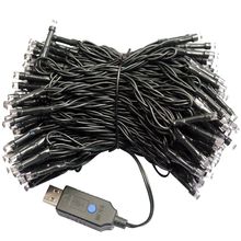 Tira de luces LED impermeables para decoración de bodas, guirnalda de luces LED de 10m, 20m, 5V, alimentada por USB, 8 funciones, navidad 2024 - compra barato