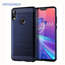 Чехол из углеродного волокна для ASUS ZenFone Max Pro M2 ZB631KL, резиновые силиконовые чехлы для телефона ZenFone Max Pro M2 ZB631KL, задний Чехол 2024 - купить недорого