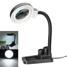 Lupa de vidrio lente de LED lámpara de escritorio con lupa con luz lupa escritorio lupa reparación herramientas con 40 LEDs soporte 2024 - compra barato