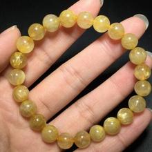 Oro Natural de Cuarzo rutilado, pulsera de cuentas de cristal elásticas de 8mm, envío gratis 2024 - compra barato