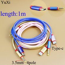 Кабель-адаптер для наушников YuXi USB 3,1 Type-C «папа»-«папа» 3,5 мм 2024 - купить недорого