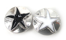 Mini amuleto esmaltado de estrela de cinco pontas, amuleto de liga metálica com botão de pressão diy, 2 cores disponíveis, 1.2cm, frete grátis 2024 - compre barato