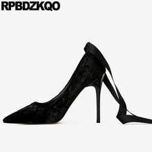 Zapatos Ultra Strap para mujer, tacones altos extremos de 8cm, color negro, punta estrecha, 2021 2024 - compra barato