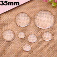 20pcs handmade domed round flat back clear glass cabochons 35mm for jewelry necklace pendants 2024 - buy cheap