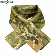 Tactical Military camouflage Scarf Cool Airsoft Tactical Multifunctional Army Mesh Breathable Scarf Wrap Mask Shemagh Veil 2024 - buy cheap
