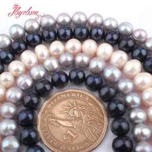 Бусины из натурального жемчуга, 7-8 мм, для ожерелья, браслета, изготовления ювелирных украшений, нитка 15 дюймов 2024 - купить недорого