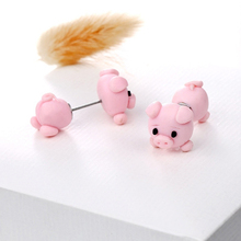 Creative Fashion Exquisite Polymer Clay Cute Pink Pig Stud Earrings For Women Girls Party Small Earring Jewelry Gift 2024 - buy cheap