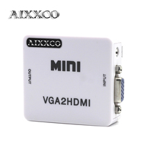 AIXXCO Mini HD 1080P Audio VGA To HDMI HD HDTV Video Converter Box Adapter With HDMI Cable For PC Laptop to HDTV Projector 2024 - buy cheap
