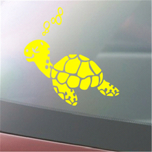 Pegatinas impermeables para decoración Exterior de coche, adhesivos creativos con dibujos de animales, Tortuga, 4 colores 2024 - compra barato