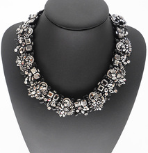 Collar grande con diamantes de imitación para mujer, gargantilla de cristal negro, estilo indio, Maxi, Vintage 2024 - compra barato