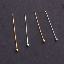 500pcs/bag 0.5*25mm Gold Silver Bronze Metal Ball Head Pins For DIY Jewelry Making Head Pins Findings 2024 - buy cheap