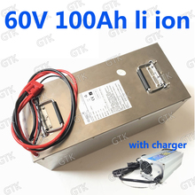 GTK Lithium ion 60V 100AH li ion bateria for 12000w scooter ebike sweeper tricycle Sightseeing car golf cart EV RV +10A Charger 2024 - buy cheap