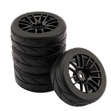 4Pcs 1/10 Rubber Tire Rc Racing Car Tires On Road Wheel Rim Fit For Hsp Hpi 9068-6081 Rc Car Part 2024 - buy cheap