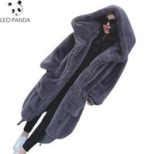 Plus Size 2021 New Winter Women Faux Fur Coat Fashionable Beaver Rabbit Hair Thicken Warm Long Hooded Loose Casual Female Parka 2024 - buy cheap