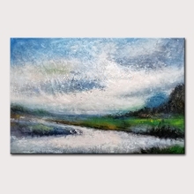 Mintura Handpainted Oil Paintings On Canva A landscape in Cloudy Weather Modern Abstract Art Painting Hotel Decoration No Framed 2024 - buy cheap